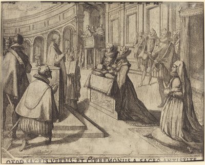 Hochzeit von Margarete von Österreich und Philipp III. (verso) von Jacques Callot