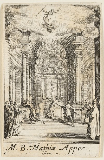 Martyrium des Heiligen Mathias, Platte elf aus Die Martyrien der Apostel von Jacques Callot