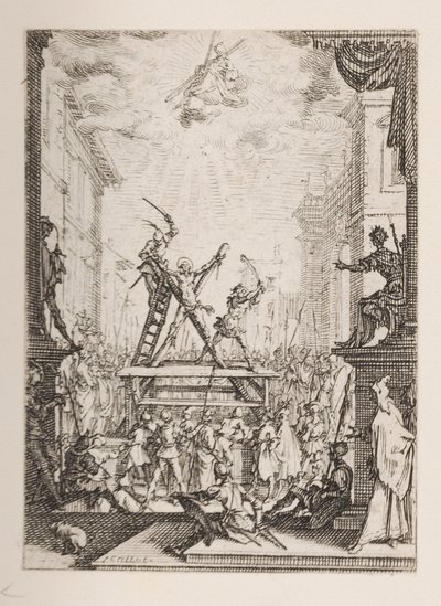 Martyrium des Heiligen Andreas, Nr. 5 aus Das Martyrium der Apostel von Jacques Callot