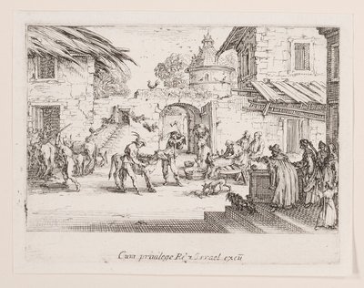 Man tötet das fette Kalb, aus der Serie Das Leben des L von Jacques Callot
