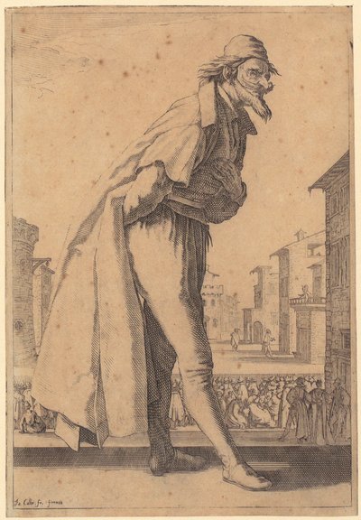 Pantalone, Blatt 1 der Folge "Die drei Pantaloni" von Jacques Callot