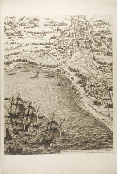 Platte sechs aus La Siège de la Rochelle von Jacques Callot