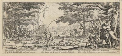 Rache der Bauern, Blatt 17 der Folge "Grauen des Krieges" von Jacques Callot