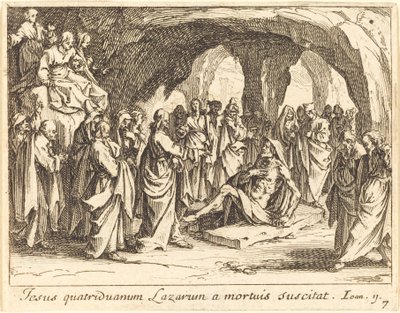 Die Auferweckung des Lazarus von Jacques Callot