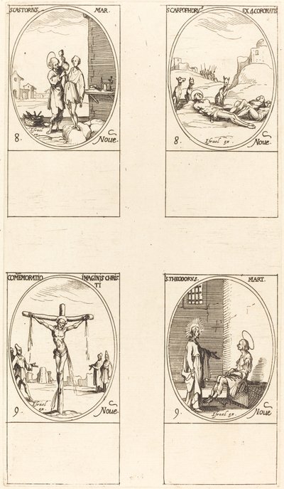St. Castorius; St. Carpophorus & Die vier gekrönten Märtyrer; Gedenken an das Bild von Jacques Callot