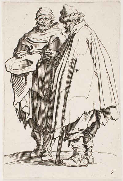 Der Blinde und sein Begleiter, Nr. 9 aus der Serie Die Bettler von Jacques Callot