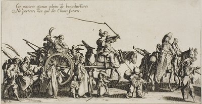 Die Bohemiens marschieren: Die Nachhut, aus Die Bohemiens von Jacques Callot