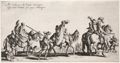 Die Bohemians: Die Bohemians marschieren: Die Vorhut, um 1621-1625 von Jacques Callot