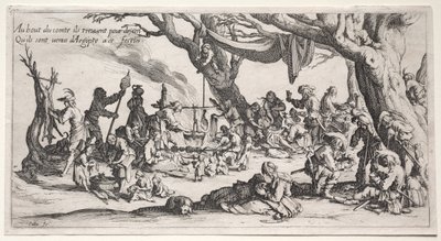 Die Bohémiens: Der Rastplatz: Das Fest der Bohémiens von Jacques Callot