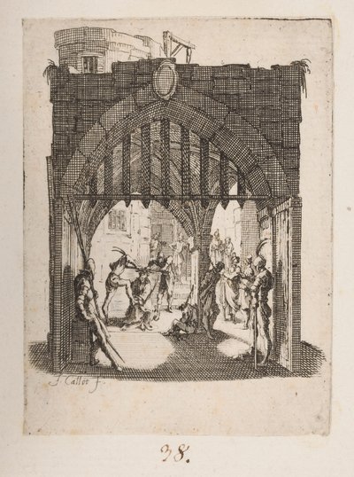 Die Geißelung, Nr. 6 von 11 aus La Petite Passion von Jacques Callot