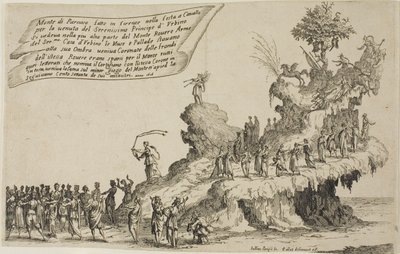 Der Wagen des Parnass, aus Der Krieg der Schönheit von Jacques Callot