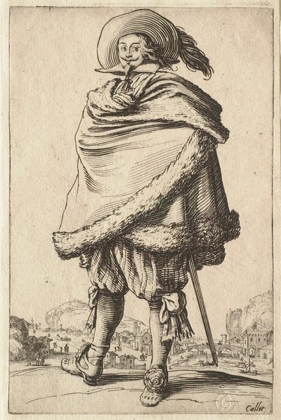 Der Herr im Pelzbesetzten Mantel von Jacques Callot