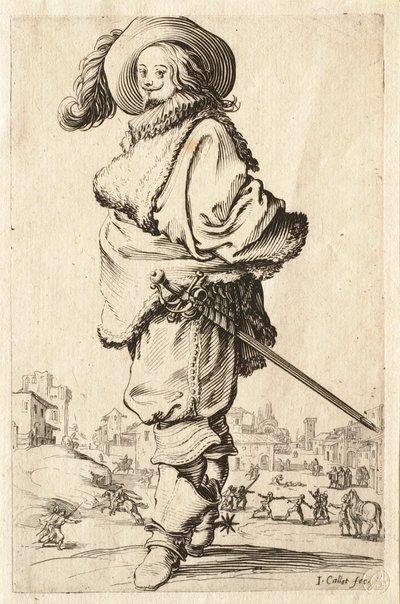 Der Herr im Pelzmantel von Jacques Callot