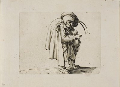 Der Drehleierspieler, aus Varie Figure Gobbi von Jacques Callot