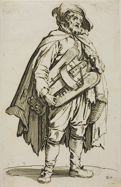 Der Leierkastenmann, Platte zwei aus Die Bettler von Jacques Callot