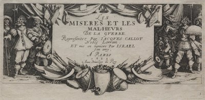 Die großen Leiden des Krieges: Titelseite von Jacques Callot