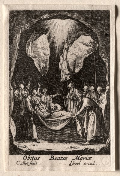 Das Leben der Jungfrau: Die Grablegung der Jungfrau von Jacques Callot