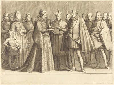 Die Hochzeit von Ferdinando und Christine von Lothringen von Jacques Callot