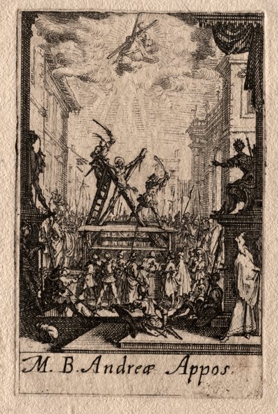 Das Martyrium der Apostel: St. Andreas von Jacques Callot