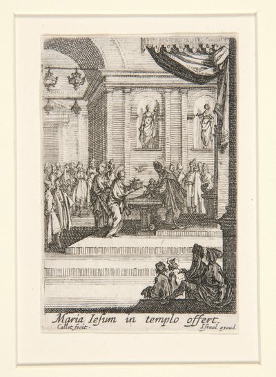 Die Darstellung Christi, Nr. 10 aus Das Leben der Jungfrau von Jacques Callot