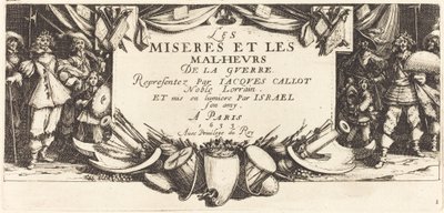 Titelseite für Die großen Leiden des Krieges von Jacques Callot