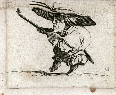Verschiedene Gobbi-Figuren von Jacques Callot