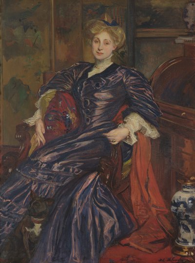 Porträt von Mrs. Emily Montgomery-Lang, 1911 von Jacques Emile Blanche