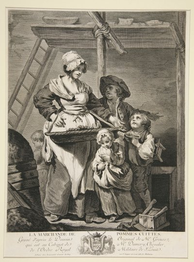Die Apfelverkäuferin von Jacques Firmin Beauvarlet