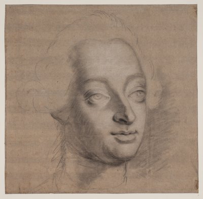 Porträt von Frederik V. (3/4 Profil) von Jacques Francois Joseph Saly