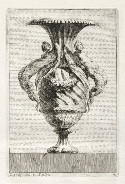 Suite von Vasen: Platte 4, 1746 von Jacques Francois Joseph Saly