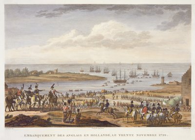 Die Einschiffung der Engländer in Holland, 30. November 1799, graviert von Louis Francois Couche (1782-1849) von Jacques Francois Joseph Swebach