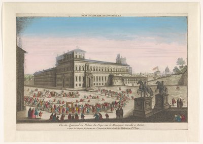 Ansicht des Palazzo del Quirinale in Rom von Jacques Gabriel Huquier