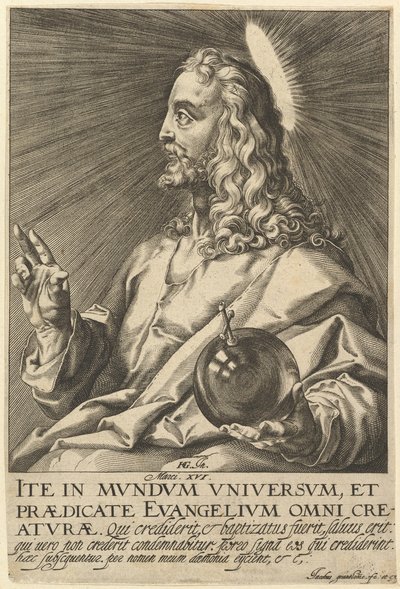 Christus, aus Christus und die zwölf Apostel, vor 1609 von Jacques Granthomme