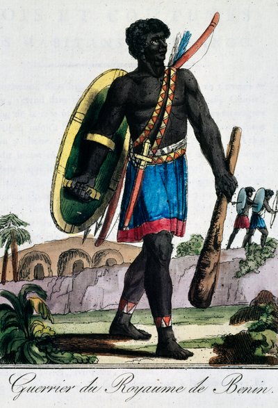 Krieger aus Benin, Afrika, Gravur aus 