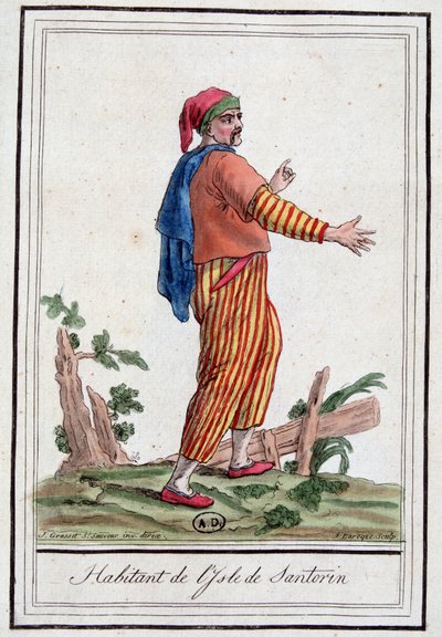 Mann von der Insel Santorini von Jacques Grasset de Saint Sauveur