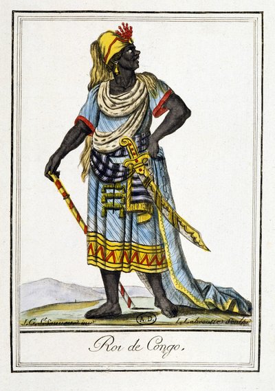 König im Kongo - in „Enzyklopädie der Reisen“ von J. Grasset Saint-Sauveur von Jacques Grasset de Saint Sauveur