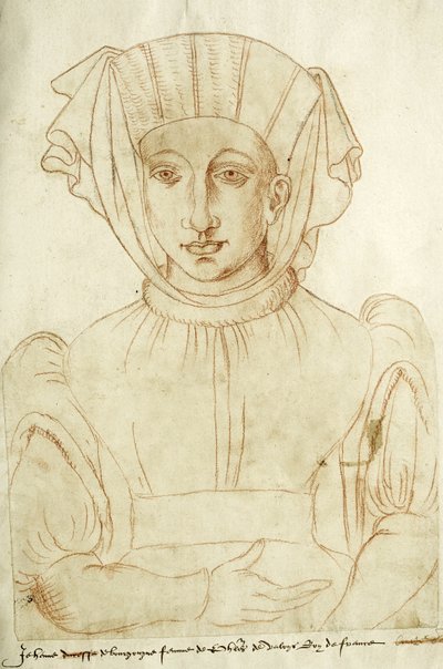 Jehenne de Bourgongne Frau von Philippes de Valoys König von Frankreich, fol. 6 des Recueil d
