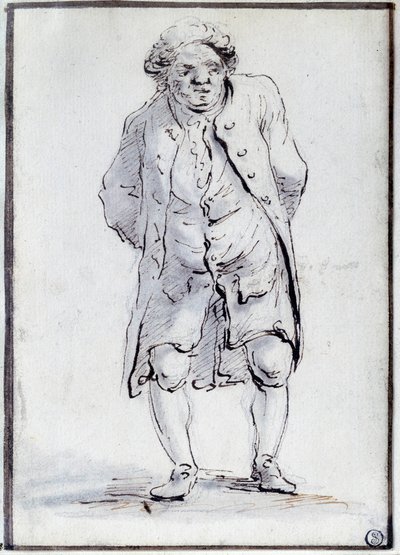 Karikatur von Honoré Gabriel Riqueti, Graf von Mirabeau (1749-1791) von Jacques Louis David