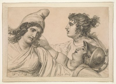 Komposition mit drei Figuren von Jacques Louis David