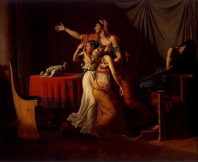 Liktoren bringen Brutus die Leichen seiner Söhne, 1789 von Jacques Louis David