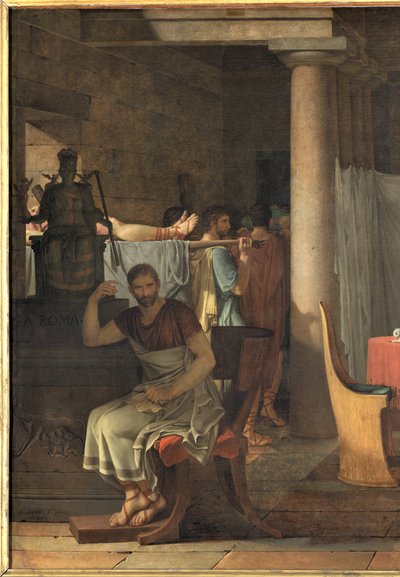 Die Liktoren bringen Brutus die Leichen seiner Söhne, 1789 von Jacques Louis David