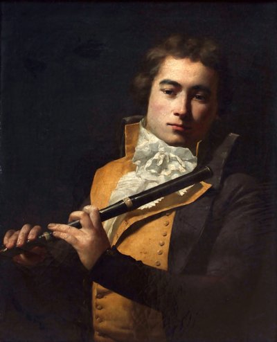 Porträt des Komponisten und Flötisten François Devienne 1759-1803, ca. 1792 von Jacques Louis David