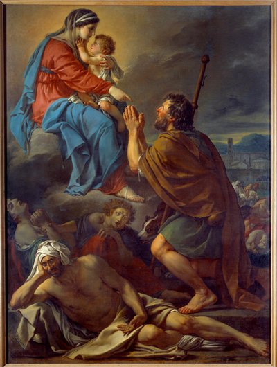 Heiliger Rochus betet zur Jungfrau für das Ende der Pest von Jacques Louis David