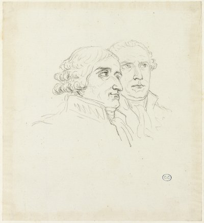 Studien für die Verteilung der Adler: Der Archi-Kanzler, Cambacérès und der Archi-Schatzmeister, Lebrun von Jacques Louis David