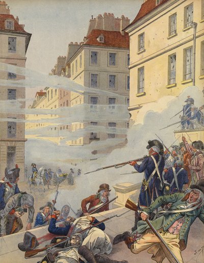 Revolutionäre Unruhen auf den Straßen Frankreichs von Jacques Marie Gaston Onfray de Breville (Job)