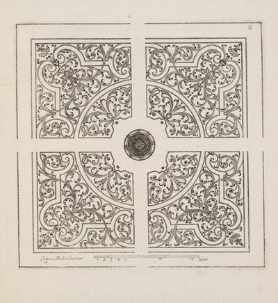 Entwurf für Parterre, aus Theatre des Plans et Jardinages, veröffentlicht 1652 (Gravur) von Jacques Mollet