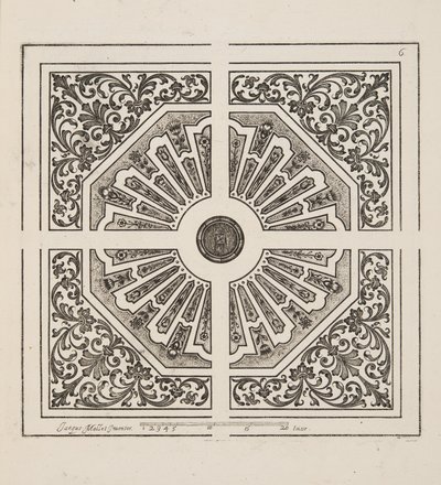 Entwurf für Parterre, aus Theatre des Plans et Jardinages, veröffentlicht 1652 (Gravur) von Jacques Mollet