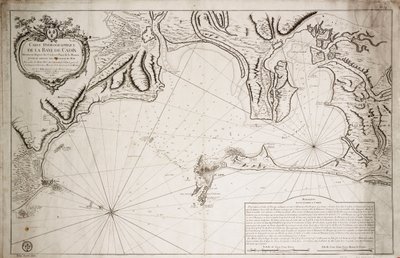 Hydrographische Karte der Bucht von Cádiz von Jacques Nicolas Bellin
