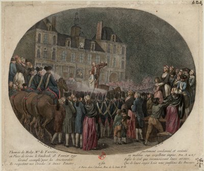 Die Hinrichtung von Thomas de Mahy, Marquis de Favras 1744-1790, 18. Februar 1790, 1790 von Jacques Philippe Caresme