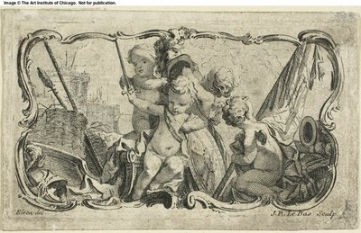 Putti im Krieg von Jacques Philippe Le Bas